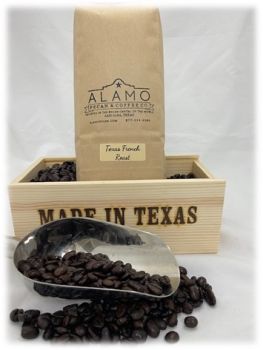 Texas French Roast Coffee from Alamo Pecan & Coffee in San Saba, TX